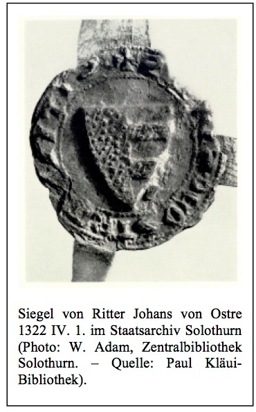 Siegel von Ritter Johannes von Ostre